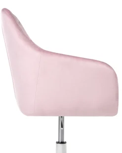 Sedia da scrivania VELORIA Velluto Rosa pastello