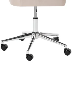 Sedia da scrivania VELORIA Velluto Beige