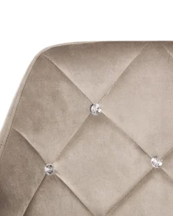 Sedia da scrivania VELORIA Velluto Beige