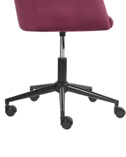 Sedia da scrivania VENICE Velluto Bordeaux