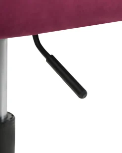 Sedia da scrivania VENICE Velluto Bordeaux