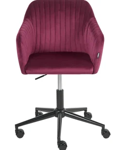 Sedia da scrivania VENICE Velluto Bordeaux