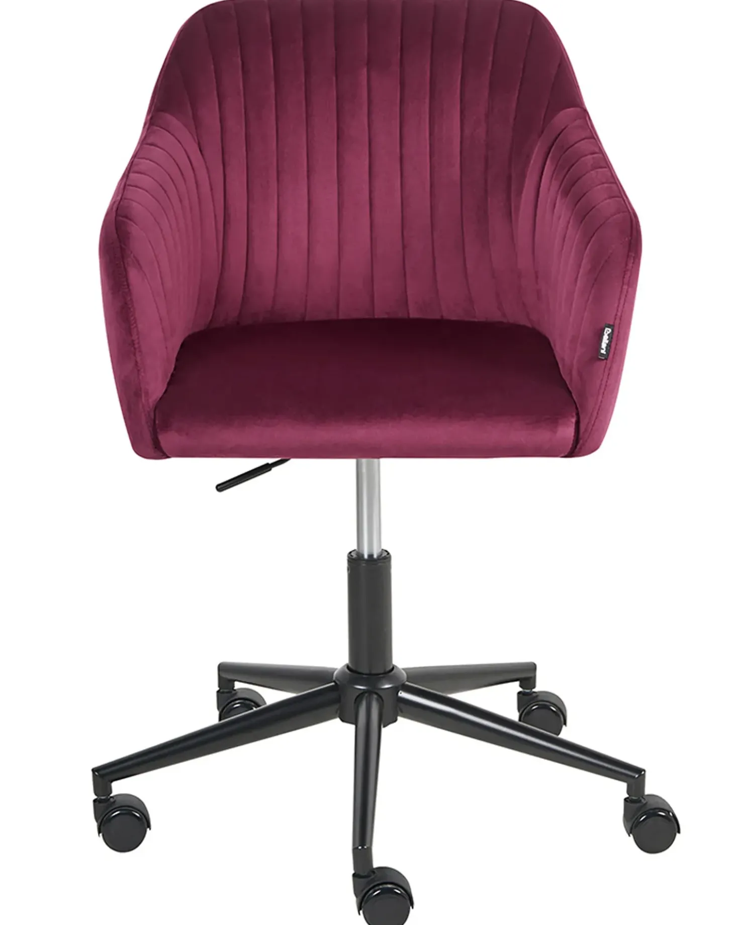 Sedia da scrivania VENICE Velluto Bordeaux