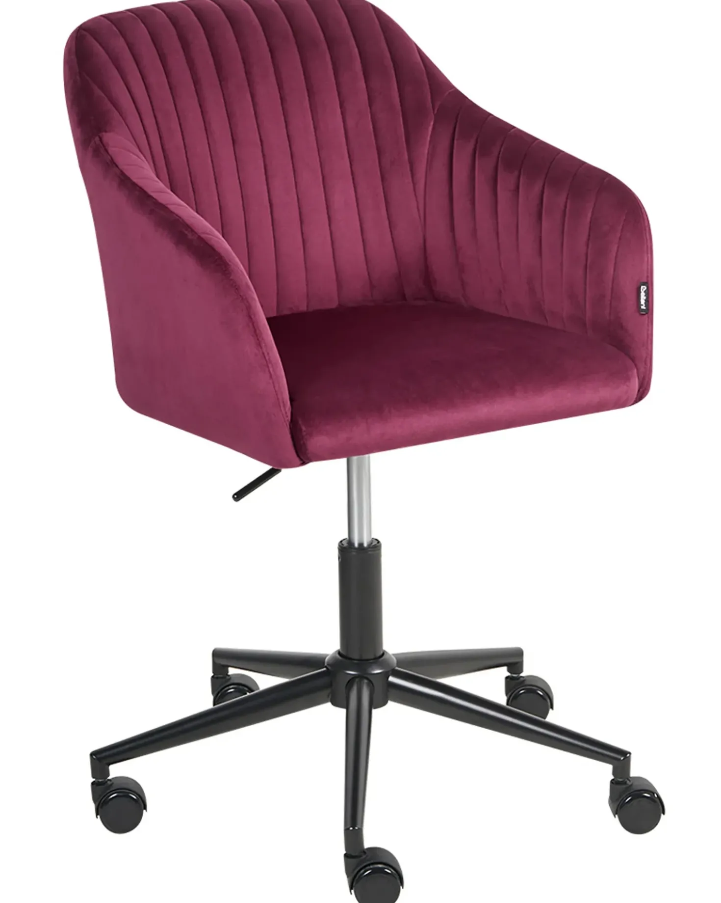 Sedia da scrivania VENICE Velluto Bordeaux