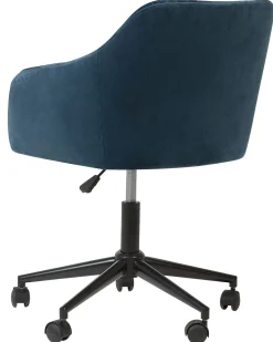 Sedia da scrivania VENICE Velluto Blu marino