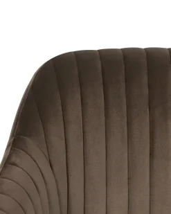 Sedia da scrivania VENICE Velluto Marrone