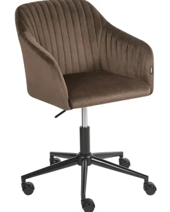 Sedia da scrivania VENICE Velluto Marrone
