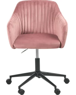 Sedia da scrivania VENICE Velluto Rosa