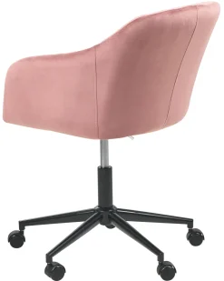 Sedia da scrivania VENICE Velluto Rosa