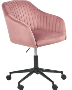 Sedia da scrivania VENICE Velluto Rosa