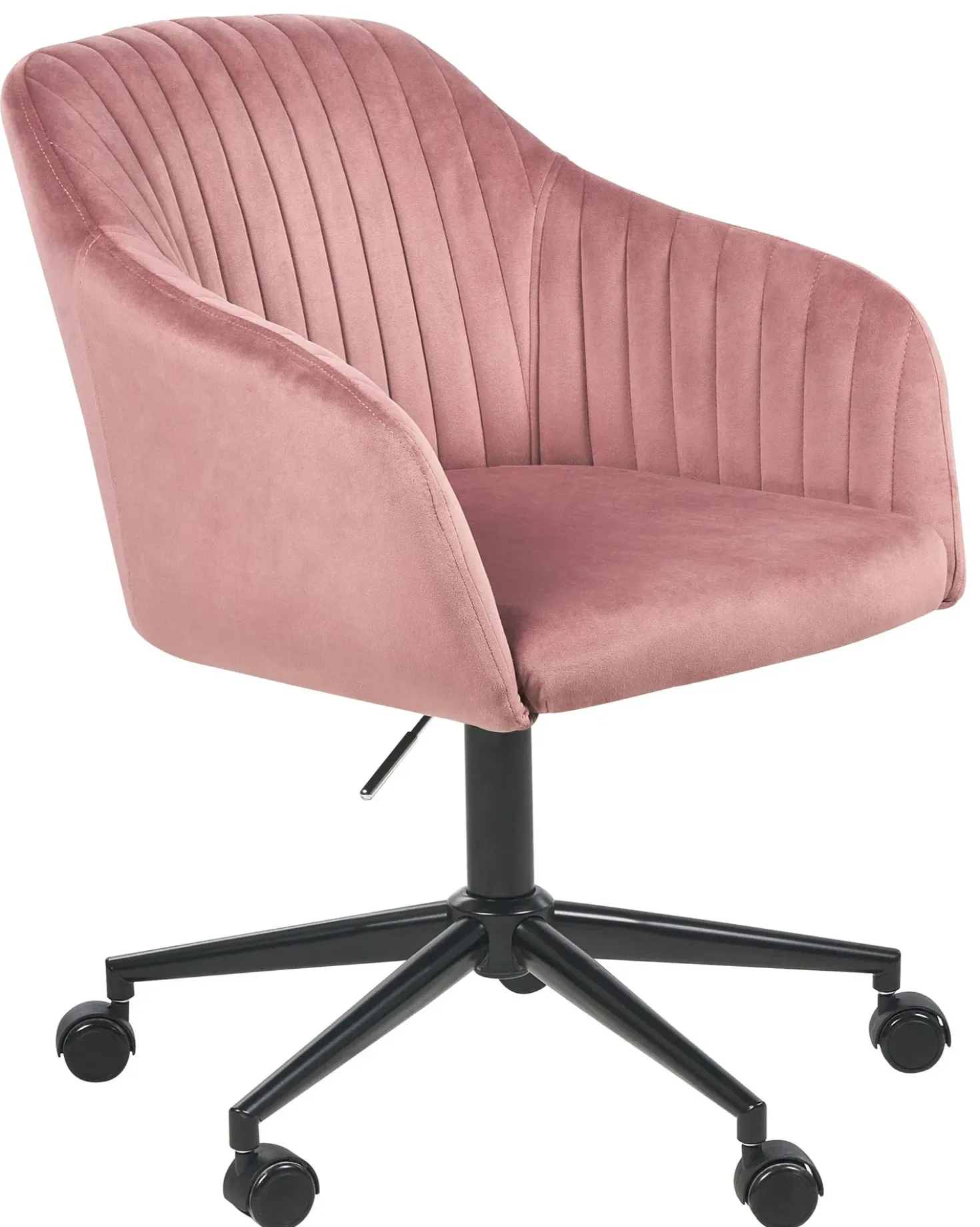 Sedia da scrivania VENICE Velluto Rosa