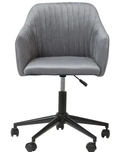 Sedia da scrivania VENICE Velluto Grigio