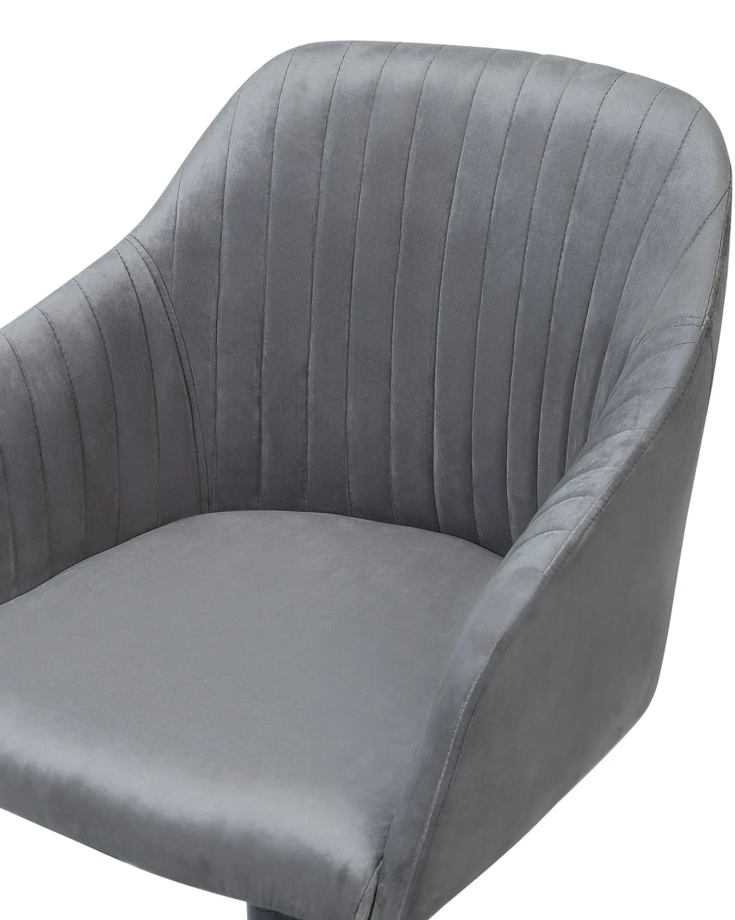 Sedia da scrivania VENICE Velluto Grigio