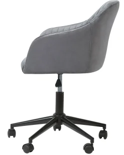 Sedia da scrivania VENICE Velluto Grigio