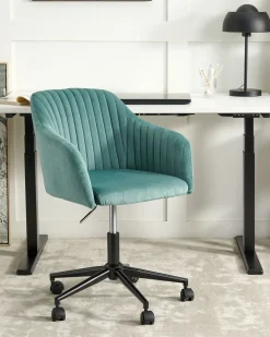 Sedia da scrivania VENICE Velluto Verde menta