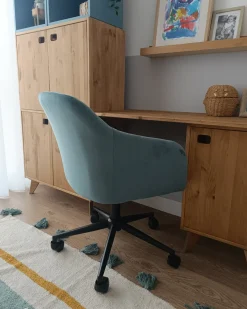 Sedia da scrivania VENICE Velluto Verde menta
