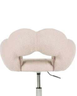 Sedia da scrivania WHIZZY Bouclé Beige chiaro