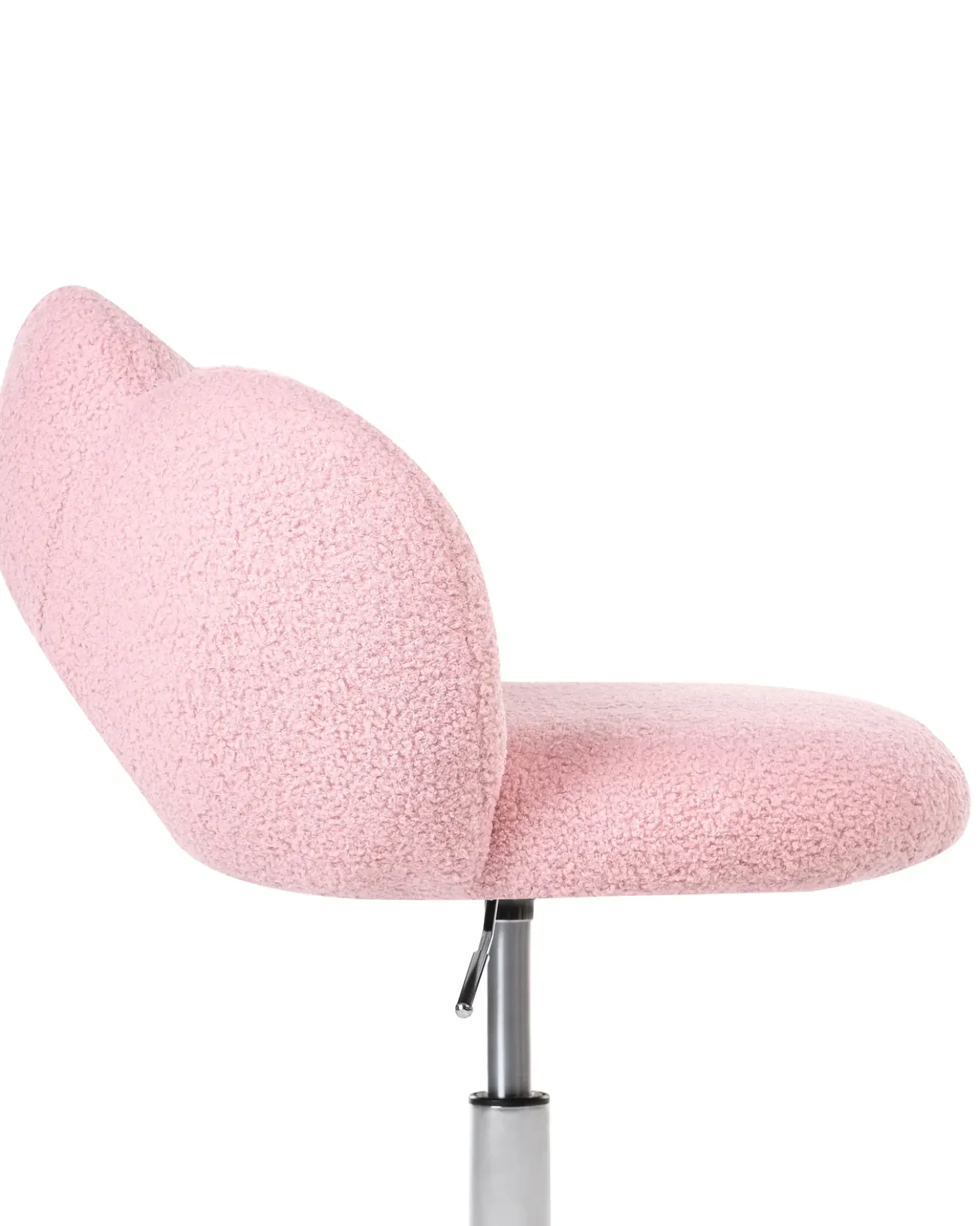 Sedia da scrivania WHIZZY Bouclé Rosa