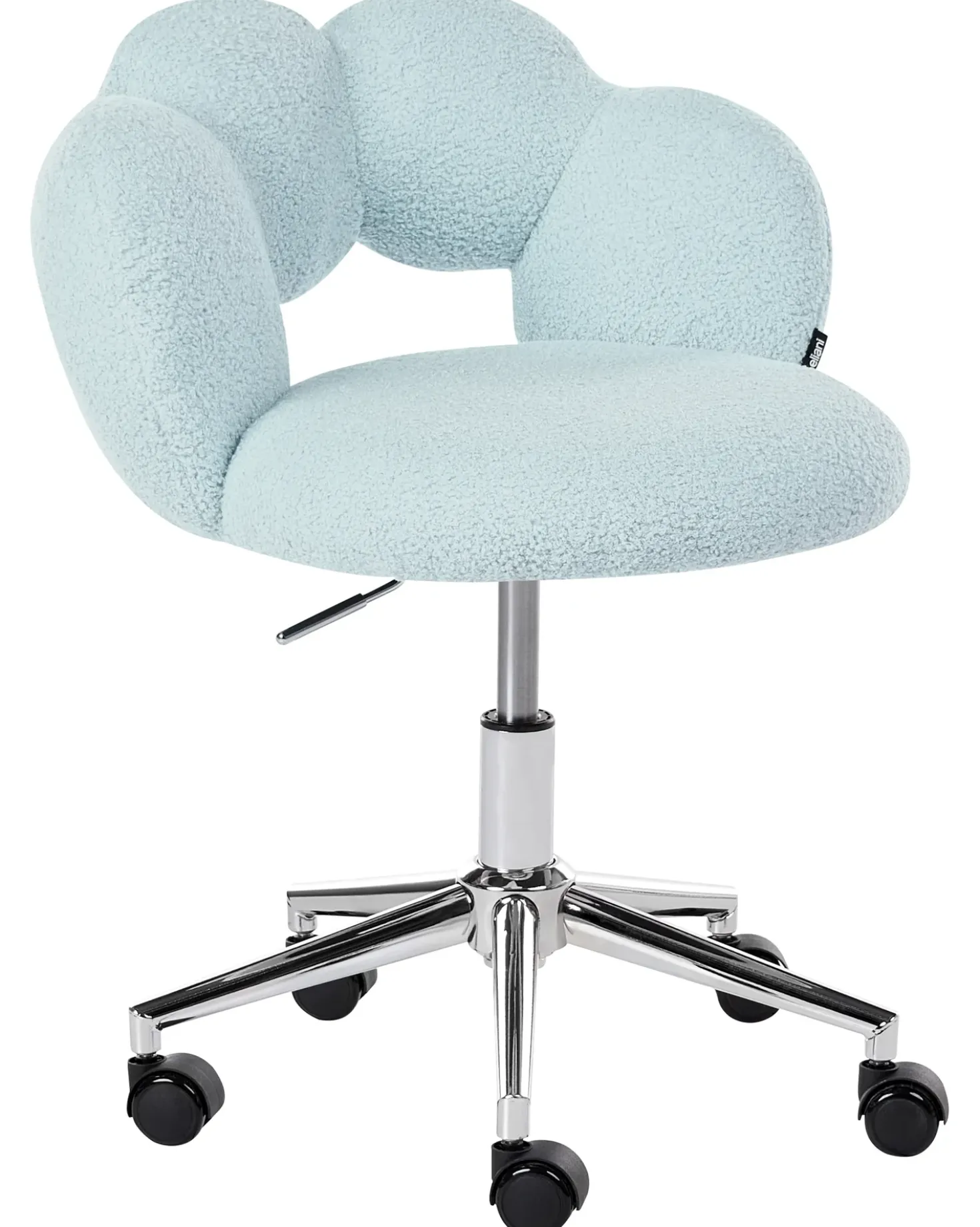 Sedia da scrivania WHIZZY Bouclé Azzurro
