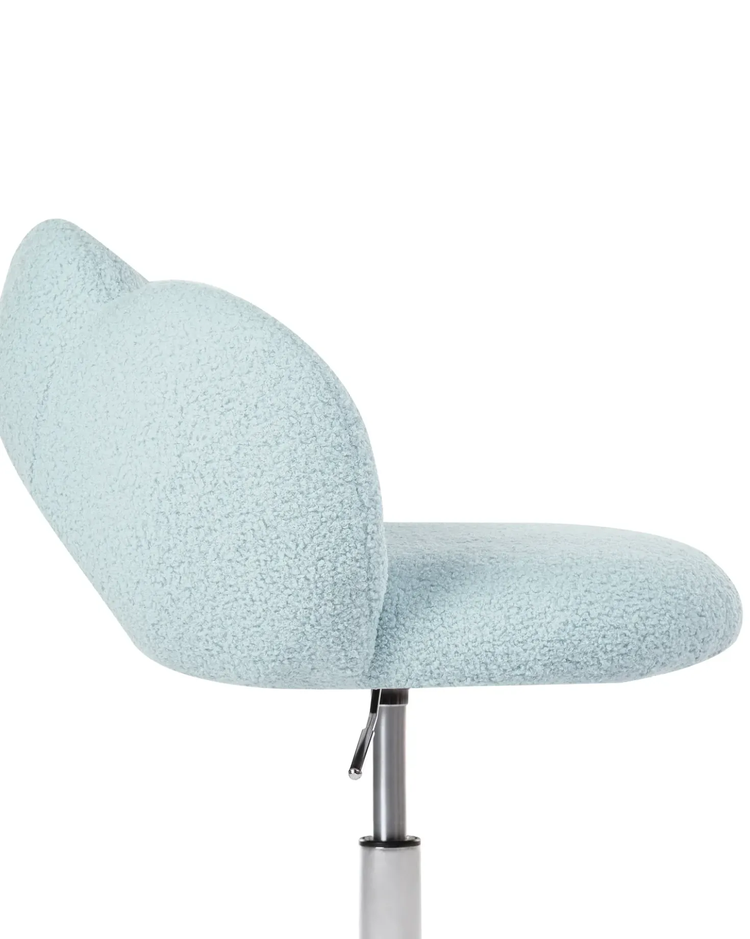 Sedia da scrivania WHIZZY Bouclé Azzurro
