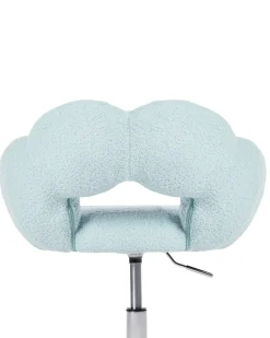 Sedia da scrivania WHIZZY Bouclé Azzurro