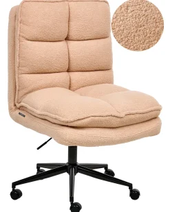 Sedia da ufficio ADDISON Bouclé Rosa pesca
