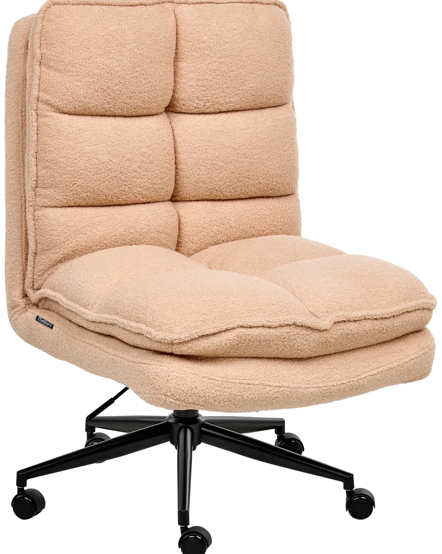 Sedia da ufficio ADDISON Bouclé Rosa pesca