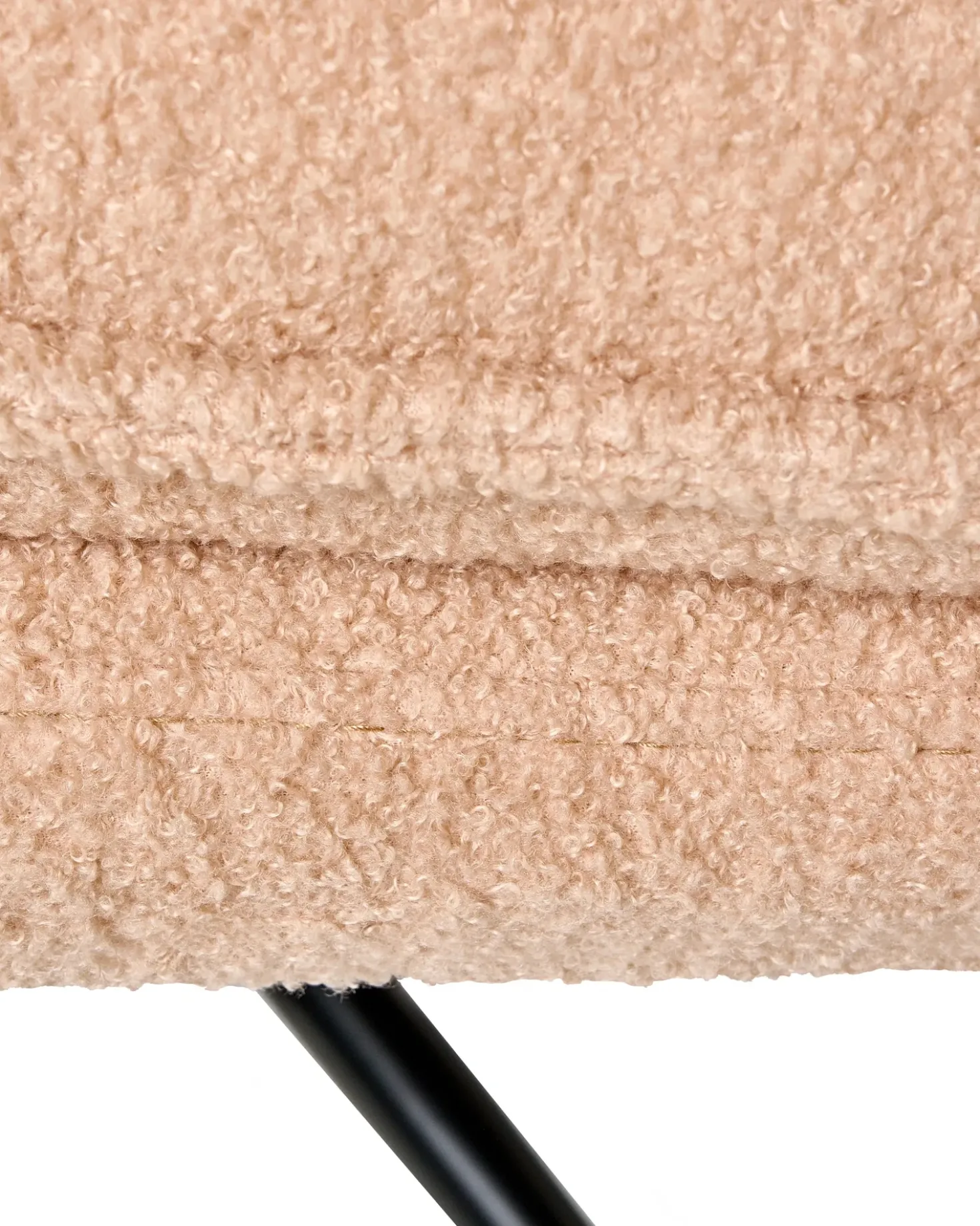 Sedia da ufficio ADDISON Bouclé Rosa pesca