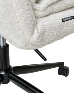 Sedia da ufficio ADDISON Bouclé Bianco