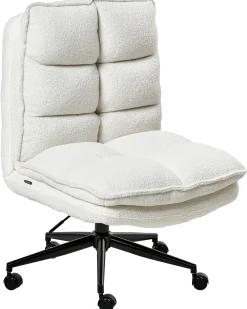 Sedia da ufficio ADDISON Bouclé Bianco