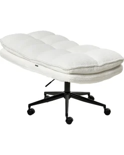 Sedia da ufficio ADDISON Bouclé Bianco