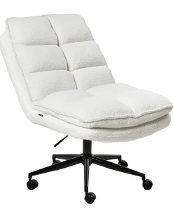 Sedia da ufficio ADDISON Bouclé Bianco