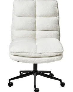 Sedia da ufficio ADDISON Bouclé Bianco