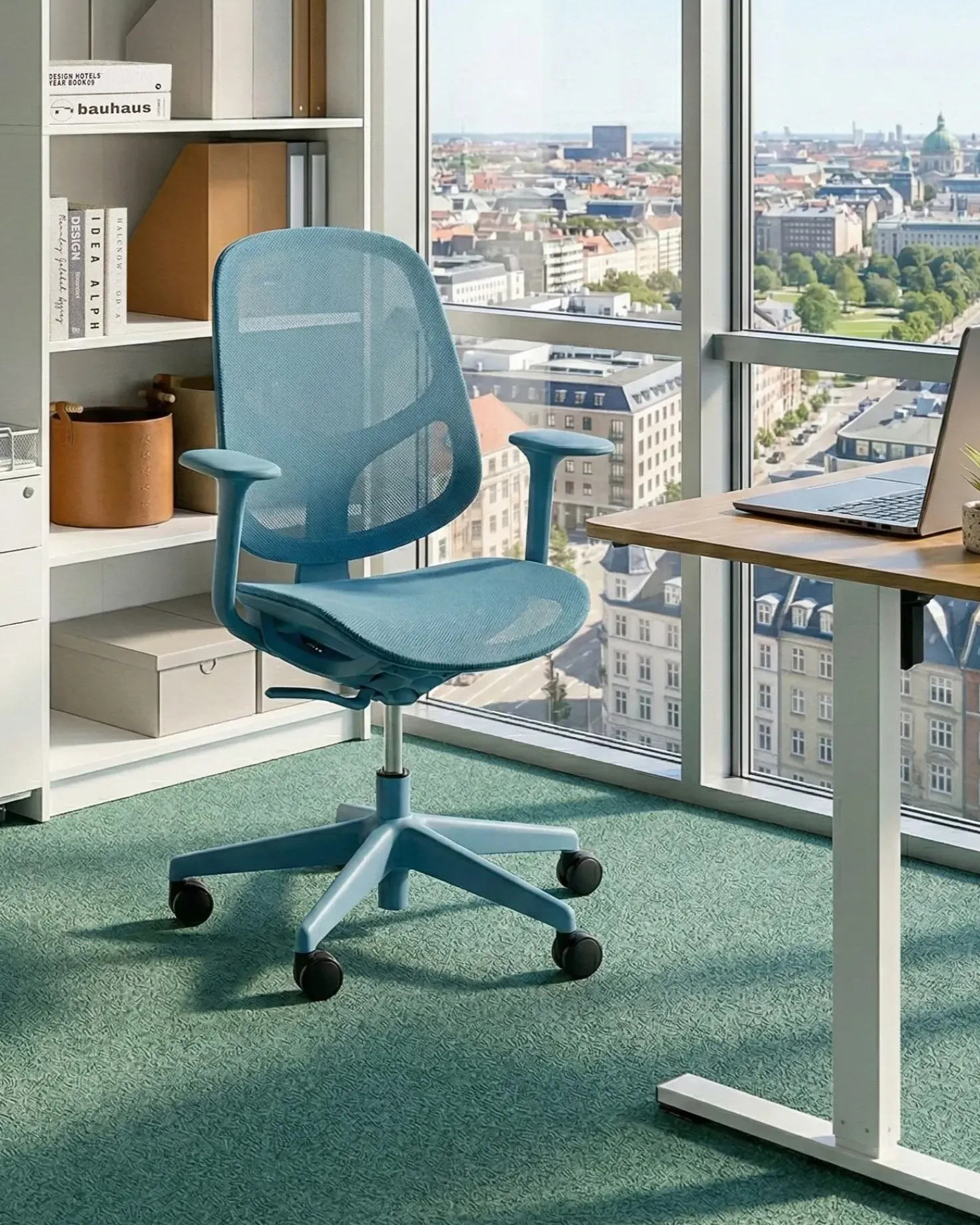 Sedia da ufficio AERI Azzurro