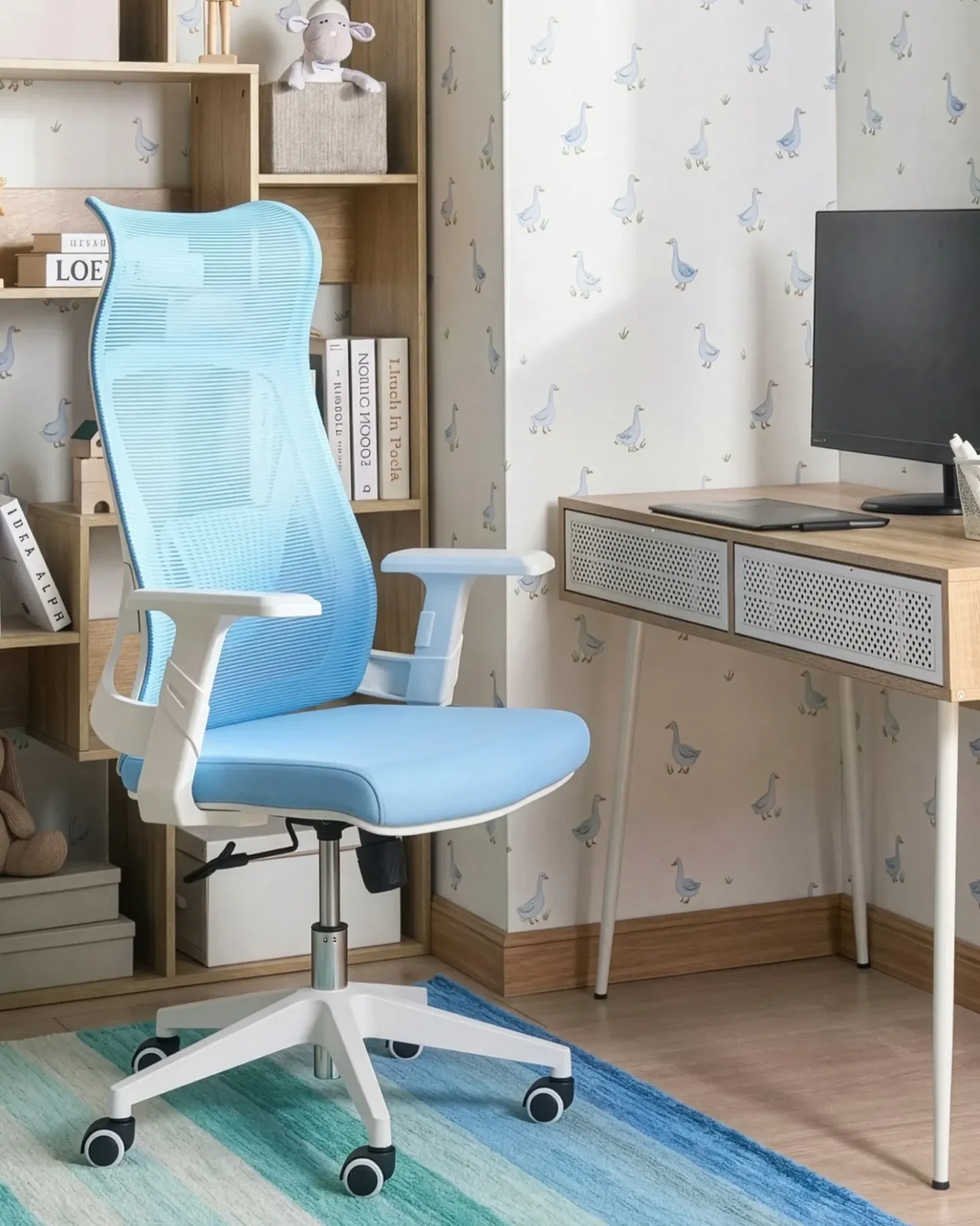 Sedia da ufficio BARD Azzurro