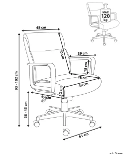Sedia da ufficio BYRON Tessuto Grigio