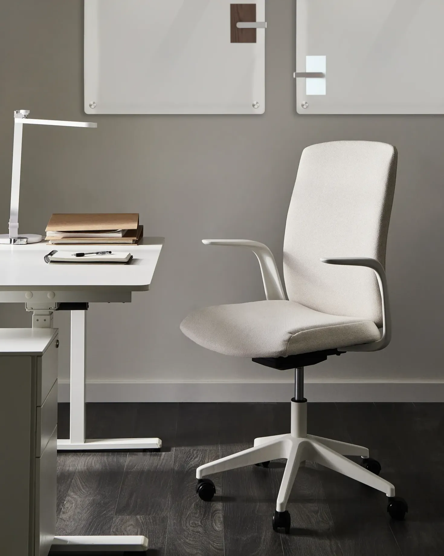 Sedia da ufficio CAPTAIN Tessuto Beige chiaro