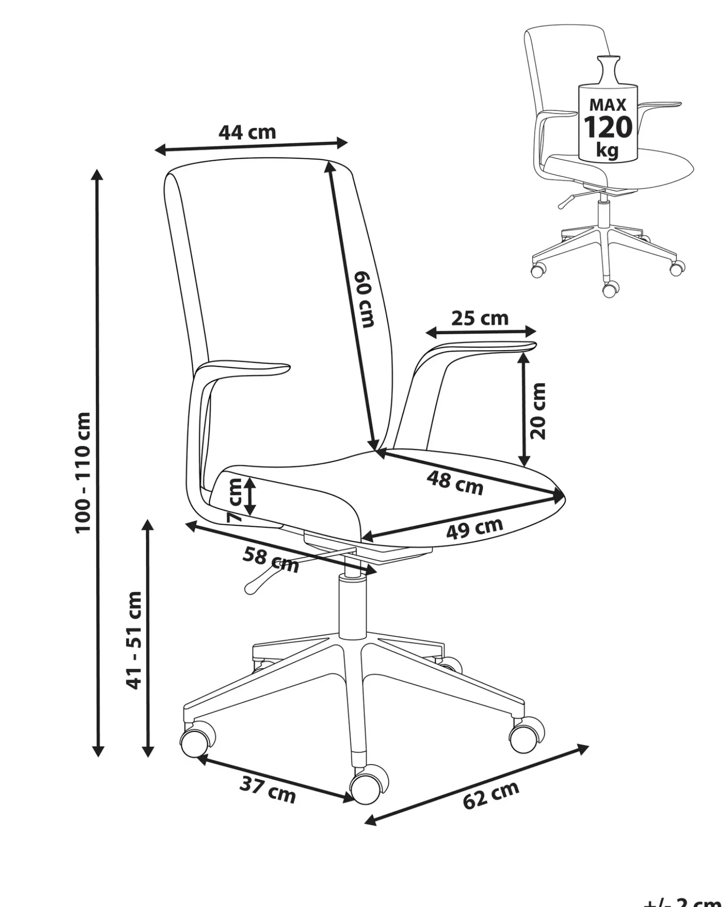 Sedia da ufficio CAPTAIN Tessuto Beige chiaro