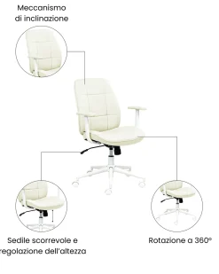 Sedia da ufficio CARLTON Tessuto Verde menta