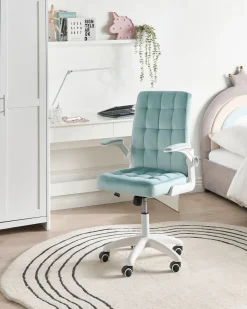Sedia da ufficio DANDY Velluto Azzurro