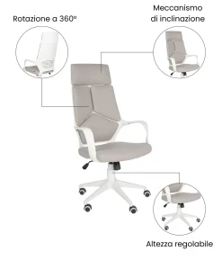 Sedia da ufficio DELIGHT Tortora