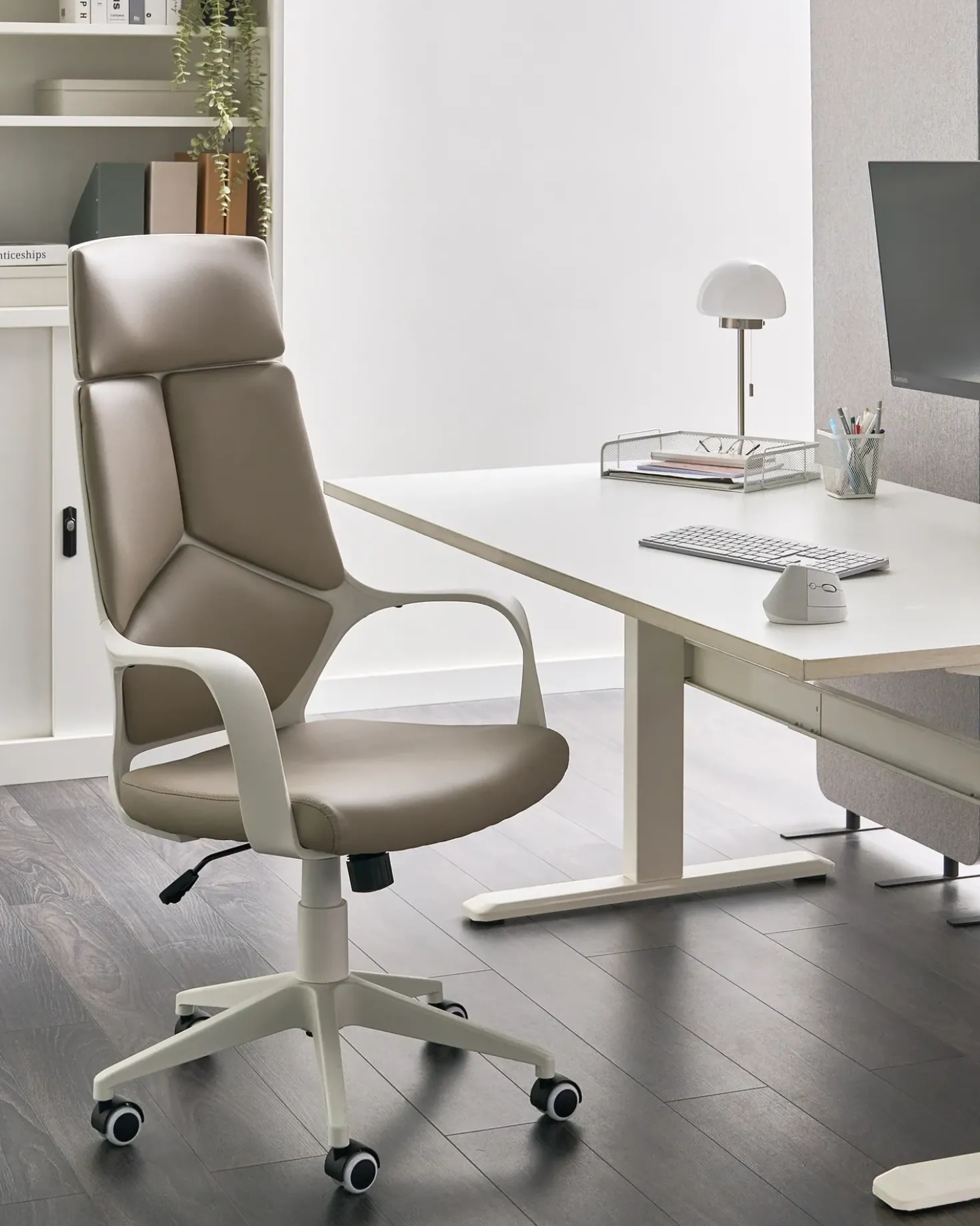Sedia da ufficio DELIGHT II Pelle sintetica Tortora