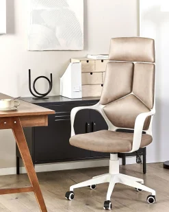 Sedia da ufficio DELIGHT Scamosciato sintetico Beige sabbia