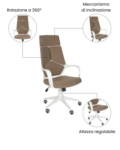 Sedia da ufficio DELIGHT II Marrone