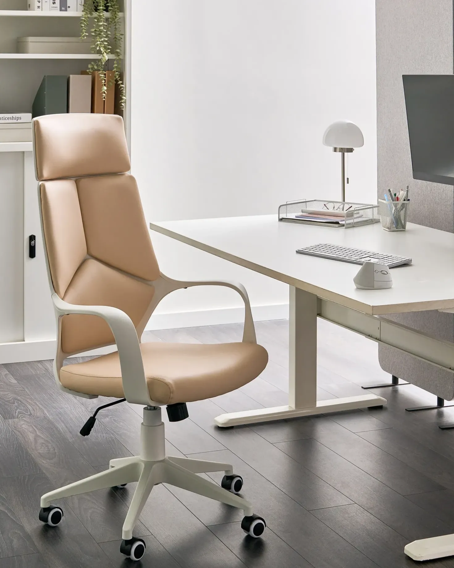 Sedia da ufficio DELIGHT II Pelle sintetica Beige chiaro