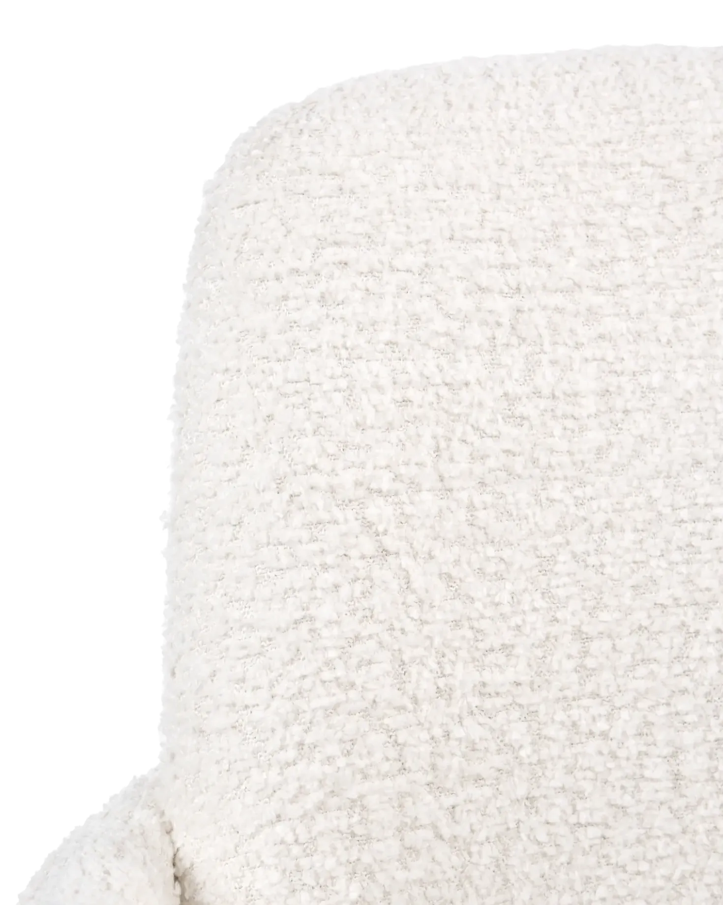 Sedia da ufficio DRYDEN Bouclé Bianco sporco