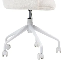 Sedia da ufficio DRYDEN Bouclé Bianco sporco