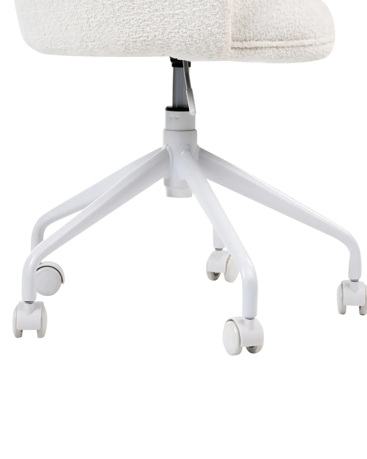 Sedia da ufficio DRYDEN Bouclé Bianco sporco