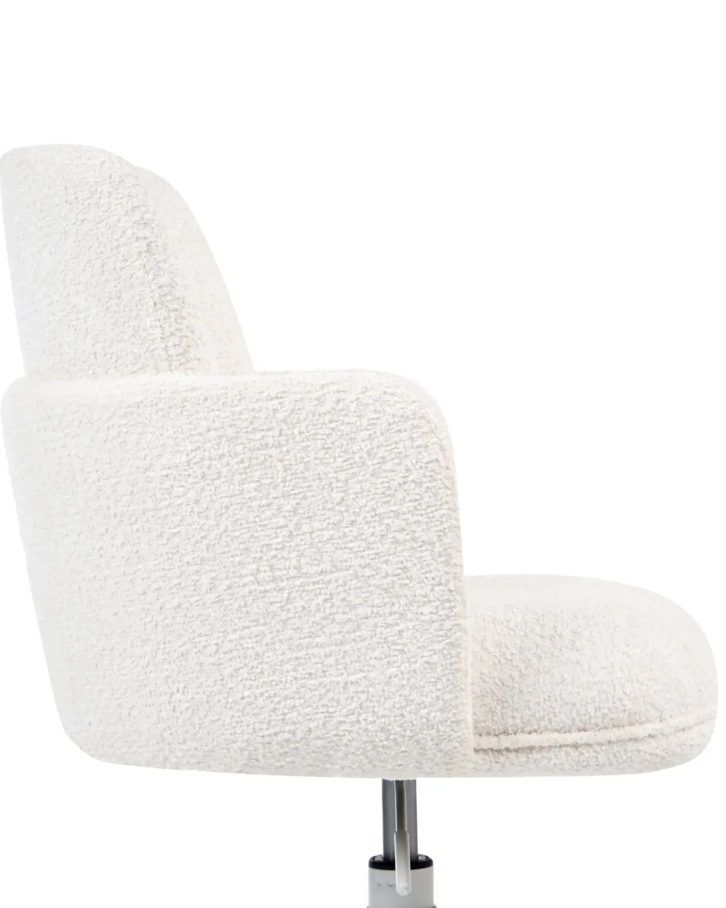 Sedia da ufficio DRYDEN Bouclé Bianco sporco