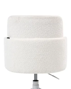 Sedia da ufficio DRYDEN Bouclé Bianco sporco